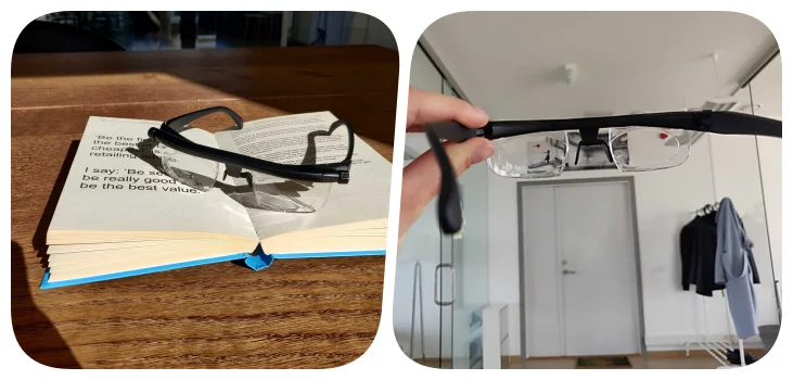 Different ways to use Flex Vision glasses