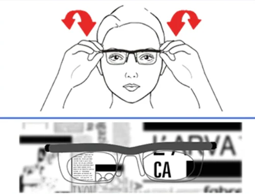 Step 4 of using Flex Vision glasses